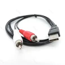 USB A 2.0 Macho Para 2 Rca AV plug Conector Adaptador Cabo Chumbo PC TV AUX De Áudio E Vídeo 1.5M BR16B2