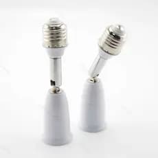 2 Pçs Adaptador De Extensão E27 Para E27 Extensor LED Lâmpada Soquete Base Flexível Posição Titular BR16B2