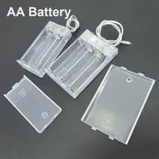 Caixa De Suporte De Bateria Com Interruptor 2AA 3aaa 3xa Branco Transparente 3V 4.5V Chumbo BR16B3