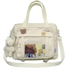 Bolsa Kawaii Crossbody Ita Para Mulheres Com Alfinete & amp ; Urso De Pelúcia-Bolsas Mensageiro Japonesas De Ombro Y2K