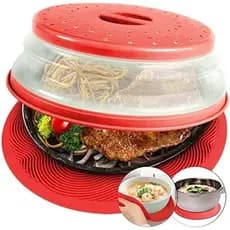 2 Em 1 , Tapete Para Micro-Ondas Aidacom & amp ; Capa De Alimentos-Como Suporte De Tigela , Proteção Contra Respingos ,