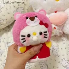 LOF Sanrio Anime Boneca De Pelúcia Hello Kitty Criativo Recheado Spit Bolhas Gravação DIY Material Bolsa Desenhos Animad