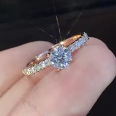 Anel Feminino De Prata Esterlina S925 Com Zircônia / Joias Requintada / Presente De Atacado