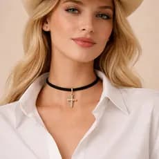 Choker Gargantilha Country Chic Feminina Ajustável Fashion