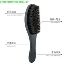 Escova de Cabelo de Cerdas de Javali - Escova Mágica para Ondas e Barba para Homens e Mulheres, Escova Desembaraçadora p