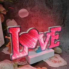 LED espelho túnel luz fantasia papai noel amor estilo luz quarto sala de estudo 3D decoração do feriado luz arh