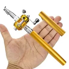 Caneta tinteiro ultracurta Conjunto de vara de pesca Conjunto completo para iniciantes Isca pequena Long Shot Pequena va