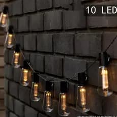 Led Solar bola lâmpada luzes da corda Edison crescimento lâmpada luzes da corda ao ar livre à prova dwaterproof água pát