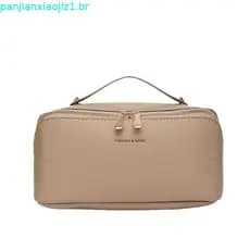 kit necessaire feminino necessaire feminino Saco de armazenamento de cosméticos de couro fácil de transportar quando sai