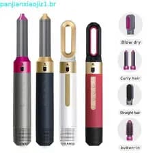 Secador De Cabelo 5 Em 1 Escova Secadora Modelador De Cachos Automático Escova Secadora E Alisadora 220V/110V