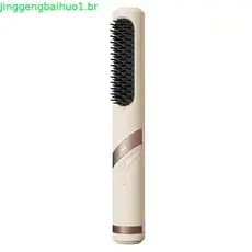 Escova Alisadora de Cabelo Sem Fio GoBrushPro, 3 Configurações de Calor, Escova de Cabelo Aquecida Portátil com Ar Frio