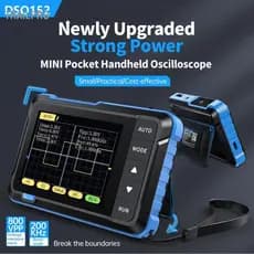 TrailPro Yunseity DSO152 Osciloscópio portátil automotivo portátil digital com tela LCD de 2,8 polegadas Taxa de