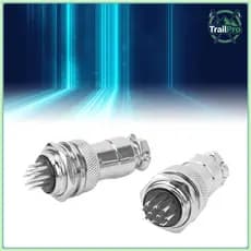 TrailPro Fafeicy Tomada de aviação de 10 pinos Adaptador de alimentação de 20 mm para equipamentos de máquina com