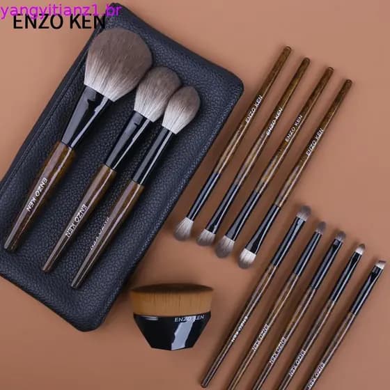 Enzo grande marca conjunto de pincéis de maquiagem conjunto completo portátil Super macio profissional sombra escova cer