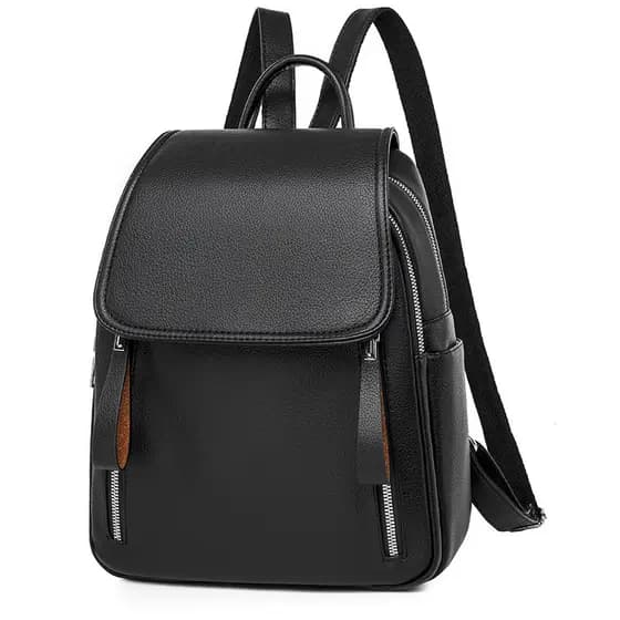 Mochila feminina 2024 novo estilo grande capacidade pu feminino pequena mochila Casual preto negócios Commuter mochila a