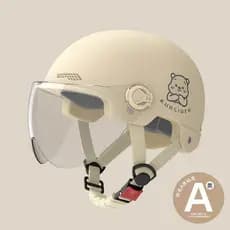 Capacete de carro com bateria elétrica, feminino, masculino, verão, Universal, quatro estações, protetor solar, meio Hel