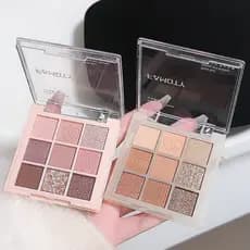 Novo estilo paleta de sombras de nove cores uma paleta multiuso cor terra Nude fosco perolado Flash estudante barato Ma