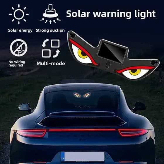 Carro Solar triângulo janela olho do diabo atmosfera luz modificação Interior luz de advertência USB luz néon