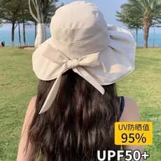 Chapéu balde de vinil feminino verão grande circunferência da cabeça estilo fino versão coreana All-Match grandes beirai