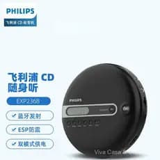 ⭐ Philips Player EXP2368 Reprodutor de Música Bluetooth, Leitor de Discos, CD de Aprendizagem Musical, Walkman Portátil