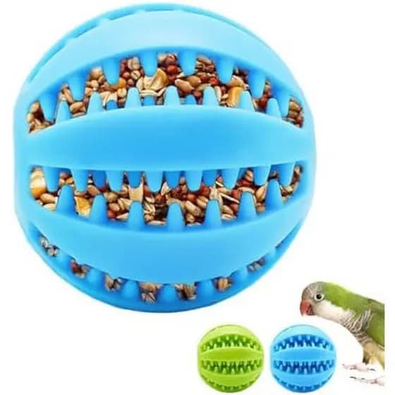 2 Bolas Do Brinquedo Da Mastigação Alimentador Papagaio Dos Pces , Brinquedos Interativos Forrageamento Pássaro , Apropr