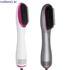 Escova de ar quente 3 em 1 para uso internacional, secador de cabelo, escova alisadora, modelador de cachos rápido, esco