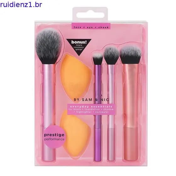 Esponja Miracle Complexion da Real Techniques, Pacote com 4, Esponjas para Misturar Maquiagem para Base Líquida e em Cre