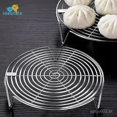 Idealistas 1 Peça Suporte Multifuncional de Aço Inoxidável para Cozinhar a Vapor, Prato para Bolinhos, Ovos, Suporte par