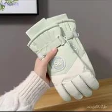 Adegree Luvas Quentes De Esqui De Inverno Com Tela Sensível Ao Toque Espessada À Prova D'água Resistente Desgaste De Ven