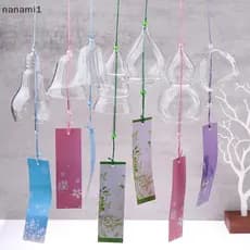 nanami1 Sinos De Vento De Vidro Transparente , Pendurados , Decoração De Jardim Ao Ar Livre Quarto Japonês , Artesanato