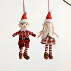 Nova Boneca de Pelúcia de Natal Elfo Tecido Menino Menina Boneca Decoração de Natal Decoração de Árvore de Natal LMWU