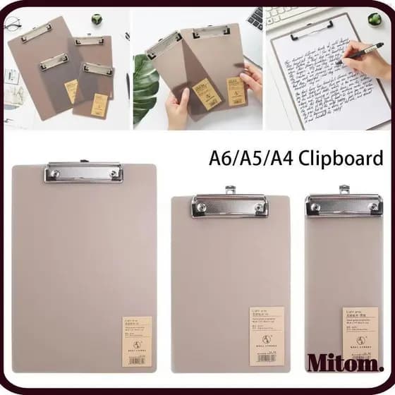 MITOM 2 Unidades De Prancheta A6/A5/A4 , Placa De Pasta De Arquivo De Suporte De Conta De Bilhete De Papelão Pendurado ,