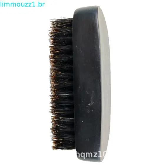 Kit de Escova para Barba Masculina com Pente de Madeira de Pera e Escova para Barba 100% de Cerdas de Javali e Conjunto