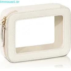 Bolsa de Maquiagem Transparente à Prova d'Água em PVC, Caixa de Armazenamento de Cosméticos para Mulheres, Bolsa de Viag