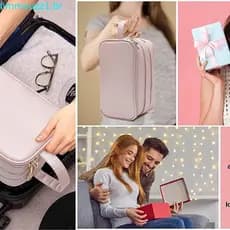 Necessaire Feminina Couro Viagem, Organizador Cosméticos Porta Maquiagem Grande