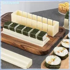 [takejoynewBR] Conjunto Para Fazer Sushi E Molde De Arroz , Quadrado Multifuncional , 60-100 Peças Tbr