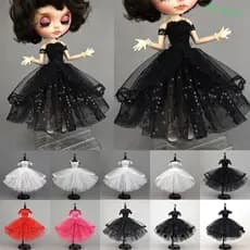 DYRUIDOJ1 Roupas De Bonecas De Renda , Vestido De Baile Boneca Princesa De Multicamadas Para Festa À Noite
