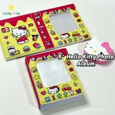 [Luckybaby-t] Kawaii Hello Kitty Card Book Álbum De Fotos Sanrio KT Cat 3-Polegada Mini Truck Binder Anime Ornamentos Bo