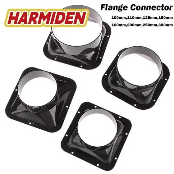 Conector De Flange De Parede MIOSHOP , Junta De Tubo De Ventilação ABS De 100-300 Mm , Cozinha De Ar Preto