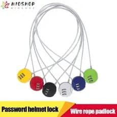 MIOSHOP Cabo De Arame Cadeado De Zinco Liga Anti-Roubo Capacete De Motocicleta Fechadura De Segurança
