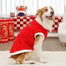 TKEY 6-42.5kg Golden Retriever Buldogue Francês Roupas Pijamas Lã Quente Inverno Gato Casaco Para Animais De Estimação C