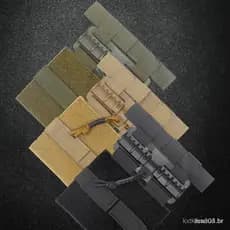 Kit Fivela de Liberação Rápida Colete Tático, Regata Expansível Nylon Leve, Sistema Molle Removível Ajustável