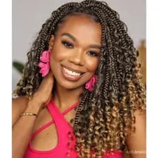 35cm Goddess Box Tranças Cabelo De Crochê Para Mulher Curto Pré-Laço Extremidades Encaracolados Boêmia Hippie Sintéticas