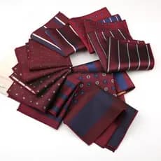 24cm Traje Formal Masculino Terno De Negócios Vermelho Bolso Quadrado Lenço De Casamento Do Noivo Britânico Presente Mar