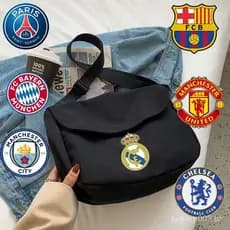 Simples cor sólida futebol mochila estudante bolsa de ombro moda mensageiro saco de futebol clube All-Match saco do mens