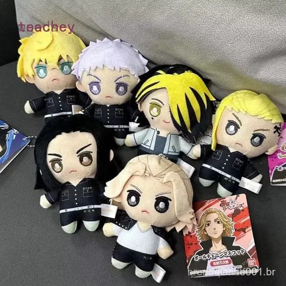 15m Japão Anime Tóquio Revengers Brinquedos De Pelúcia Mikey Fofo Desenho Figura Fofa Bonecos Chaveiro Pingente Presente