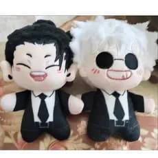 Anime Japonês 10cm Jujutsu Kaisen Brinquedo De Pelúcia Bonito Satoru Gojo Geto Suguru Impressão Estrela Do Mar Corpo Plu