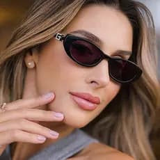 Óculos De Sol Femininos , Olho De Gato Com Armação Oval Da Moda