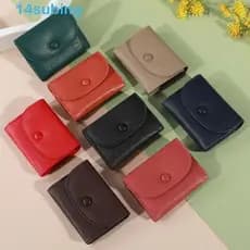 Carteira Feminina SUBING, Porta-Cartões com Zíper em Couro PU, Carteira com Múltiplos Compartimentos, Mini Porta-Moedas