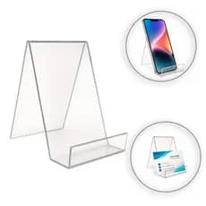 Kit 10 Expositor Suporte Para Celular, Cartão em Acrílico